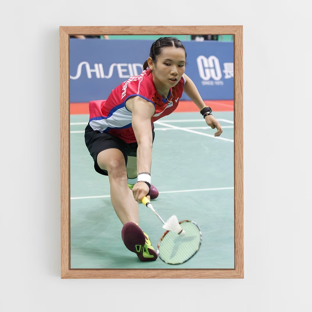 Poster Ace en Rouge – affiche Badminton (vue 4)